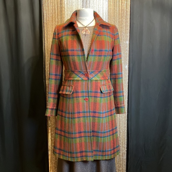 Colorful Plaid Trench Coat - Picture 7 of 14